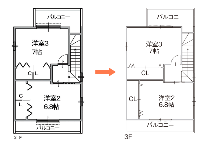 トレースのサンプル　間取り